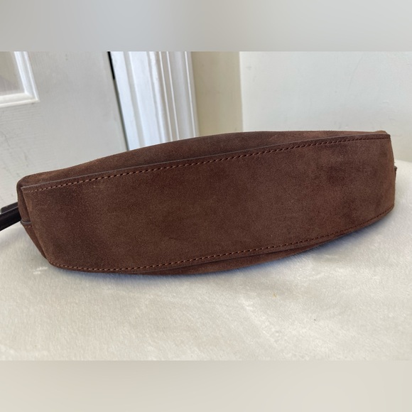 Kate Spade Loop Suede Chocolate Brown Hobo Bag EUC - Picture 4 of 9
